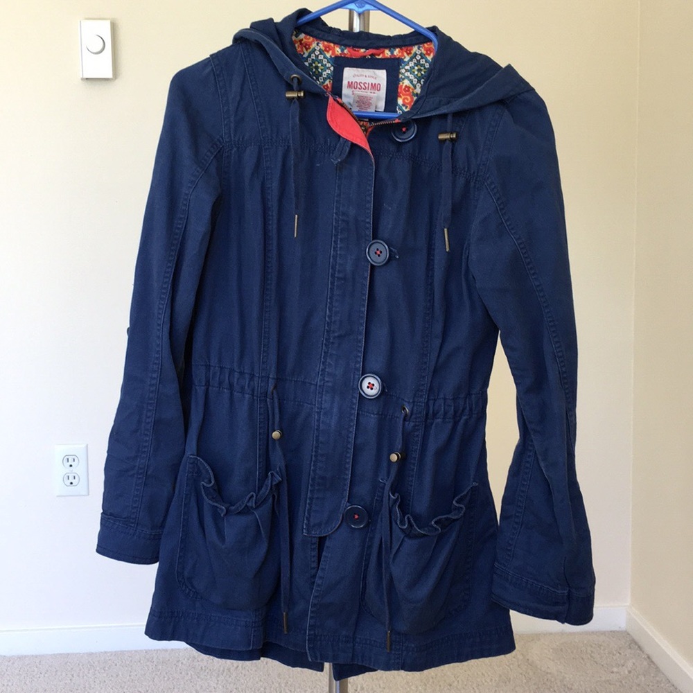 Light weight dark blue parka jacket - Picture 3 of 8